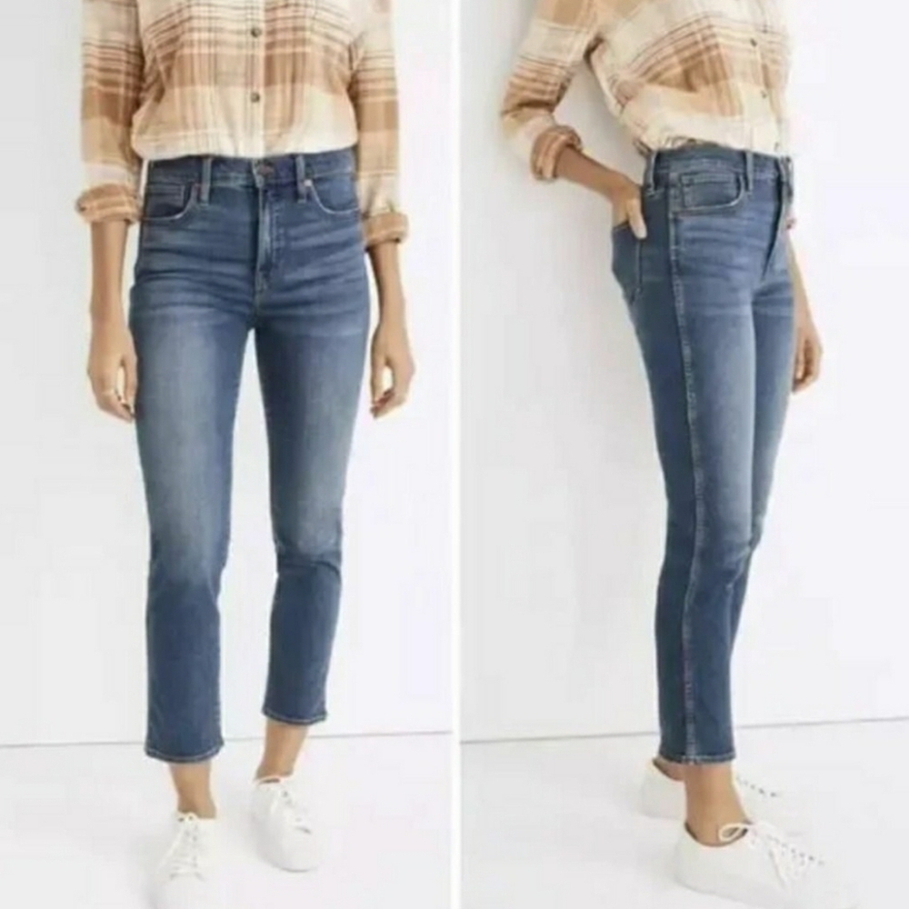 MADEWELL High Waist Stovepipe Jeans, Size 32